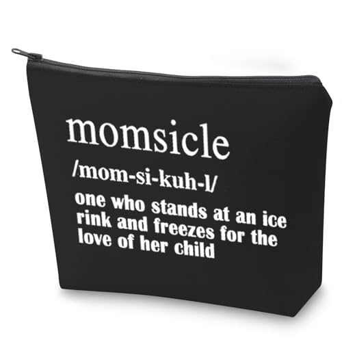 Hockey Mom Makeup Bag - Waterproof Momsicle Cosmetic Toiletry Pouch