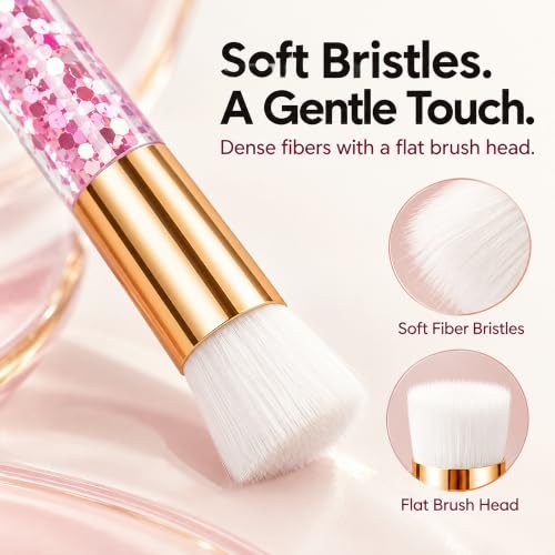 TUZAZO 20 Pink Lash Brush & 20 Travel Tubes Set for Eyelash Extension Care