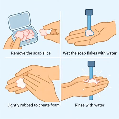 Portable Scented Hand Wash Sheets - Biodegradable Petal Soap for Travel & Outdoor Use