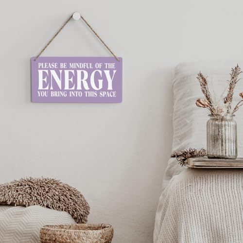 Inspirational Wooden Wall Sign for Meditation Room - 6x12 Inches