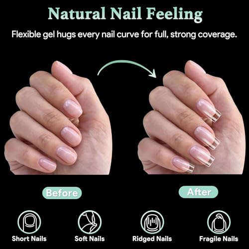 240pcs Short Square Acrylic Nail Tips - Matte Clear Press-On for DIY