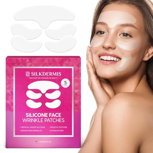 SILKDERMIS Red Silicone Face & Forehead Wrinkle Patches - 1 Count
