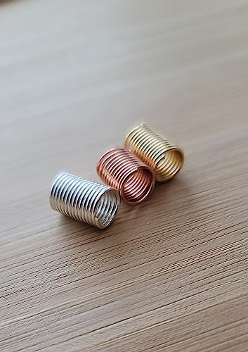 Copper Dreadlock Coils - Handmade Wire Wrapped Loc Jewelry Beads