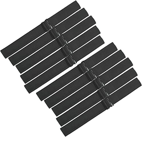 JIUSERLU Adjustable Wig Elastic Bands - 1.18 Inch Black Straps (10 Pack)