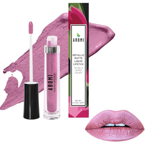 Aromi Fairy Tale Dusty Pink Metallic Liquid Lipstick