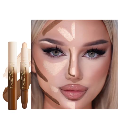 QIDSTERS 2-in-1 Contour & Highlighter Stick for Fair Skin