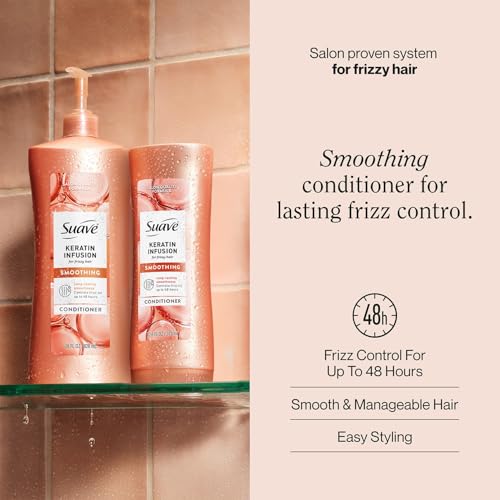 Suave Keratin Infusion Smoothing Conditioner Bundle - 12.6 oz & 28 oz