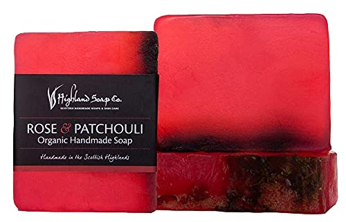 Organic Rose & Patchouli Glycerin Soap - Handmade Moisturizing Skin Care