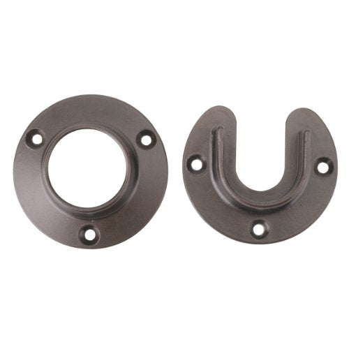 Knape & Vogt Heavy Duty Closet Pole Sockets - Bronze Finish