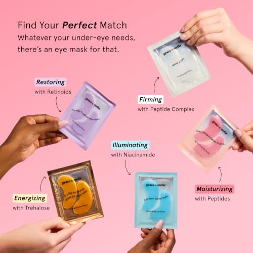 grace & stella Gold Under Eye Patches for Puffy Eyes & Dark Circles (24 Pairs)