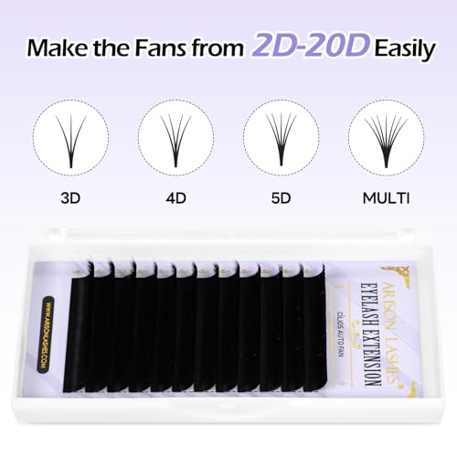 ARISON LASHES Easy Fan Volume Lashes 0.07 CC Curl 9-16mm Mixed Length Black