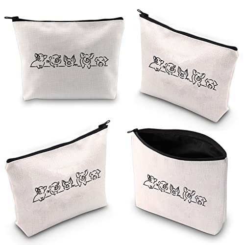 XYANFA Pigs Makeup Bag - Animal Lover Zipper Pouch for Pig Enthusiasts