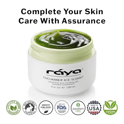 Raya Cucumber Ice Sorbet Cooling Facial Gel Mask, 120ml Hydrating Skincare