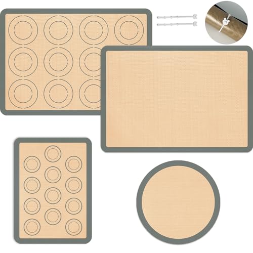 Koolstuffs Silicone Baking Mat Set - Nonstick & Reusable, 4-Piece