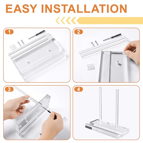 CHEPULA 10 Inch Acrylic Display Stand - Clear Easel for Plates & Art
