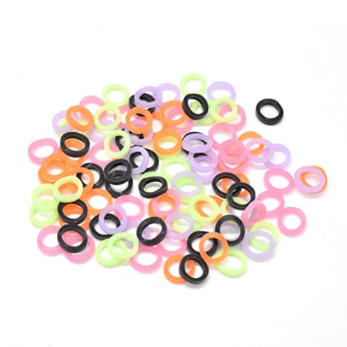 Rabbit 3/16in Multicolor Dental Orthodontic Elastics 200 Pack for Braces, Dreadlocks, Braids