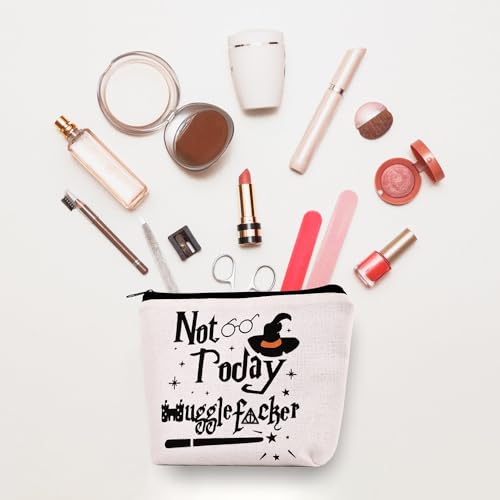 Funny Not Today Makeup Bag - Magic Wizard Cosmetic Bag for Women