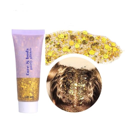 Gold Body and Face Glitter Gel for Makeup, Costume & Party Looks