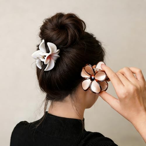 Premium 16-Piece Hair Accessories Set for Women Gray - 6 Claw Clips & 10 Elastic Hair Ties