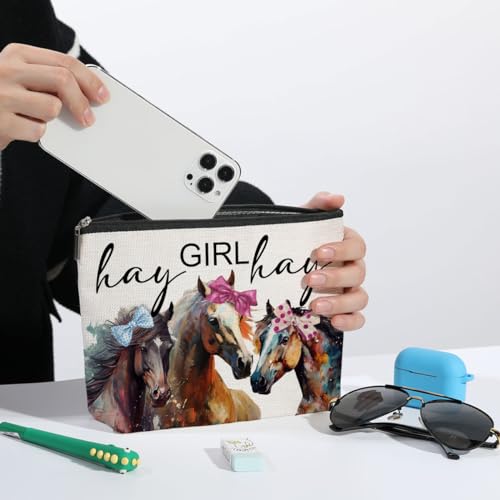 Multicolour Horse Makeup Bag - Funny Farm Animal Cosmetic Travel Organizer