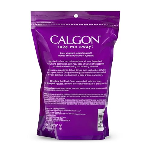 Calgon Lavender & Honey Bath Fizzies - 8 Piece Set for Relaxation