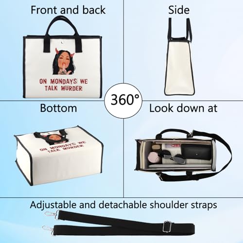 Bailey Makeup Bag - On Mondays We Talk Murder Zipper Pouch (TALK MURDER BG)