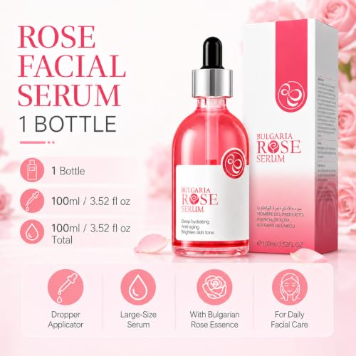 Rose Water Facial Serum - Hydrating Essence for Daily Skin Care, 100ml