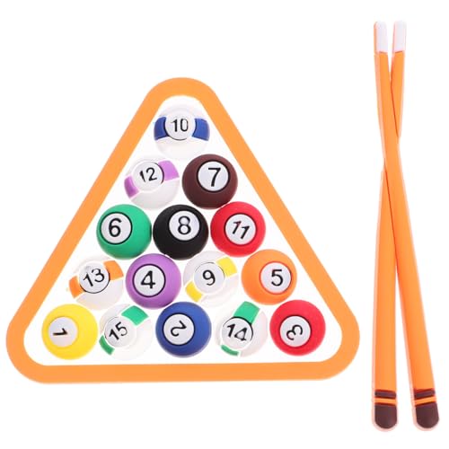 Billiard Cake Toppers Set - 8cm Soft Silicone Pool Ball Decorations