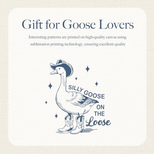Silly Goose Canvas Tote Bag - Cute Reusable Bag for Goose Lovers