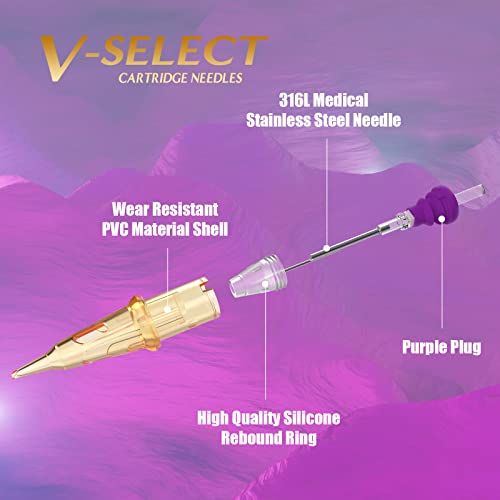 EZTAT2 V-Select 1401RL Tattoo Cartridge Needles for Eyebrows