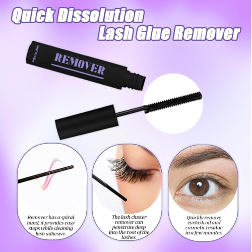 DNSGOOR DIY Lash Extension Kit - 704 Individual Lashes, Bond & Seal Glue, Tweezers, Brush