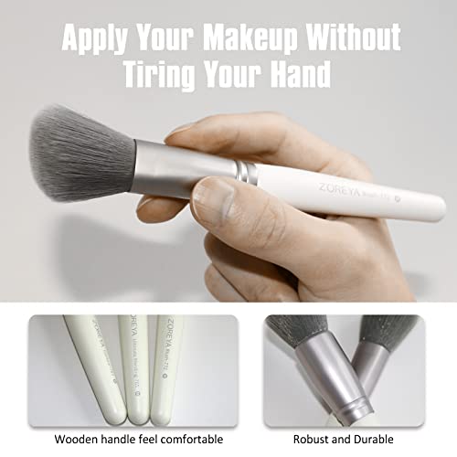 Raffaello 15-Piece Bamboo Charcoal Makeup Brush Set | White Handles