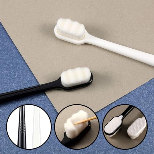 Boao 4-Pack Extra Soft Micro-Nano Toothbrushes for Sensitive Teeth