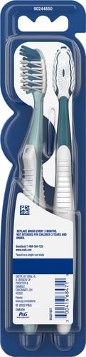 Oral-B CrossAction Medium Toothbrushes Pack of 2 - All-in-One Plaque Removal