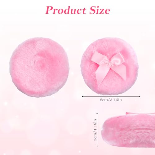 Fluffy Body Powder Pad Set - 4 Reusable Makeup Puffs in 4 Colors