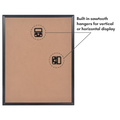 Americanflat 11x14 Black Picture Frame 3-Pack with Slide-In Front Cover