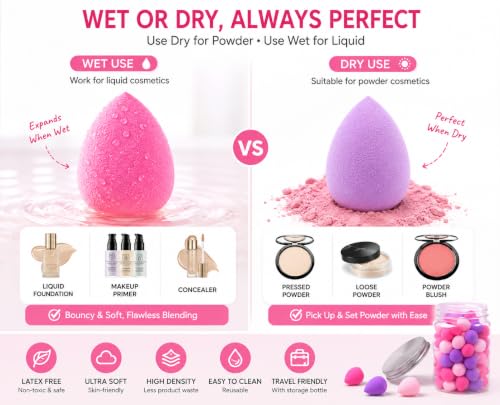 40-Piece Makeup Sponge Set for Flawless Application