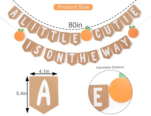 Little Cutie Baby Shower Banner - Citrus First Birthday Decoration