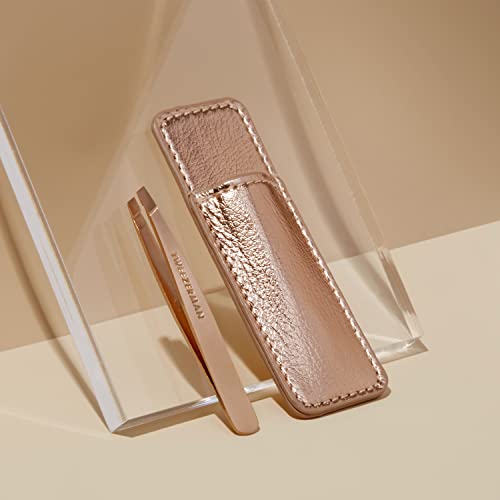 Tweezerman Mini Slant Tweezer - Professional Precision Tool in Rose Gold