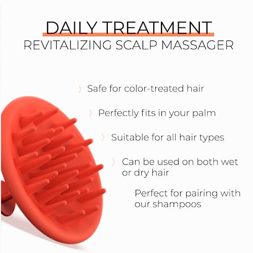 DS Labs Silicone Scalp Massager & Shampoo Brush for Deep Scalp Cleaning