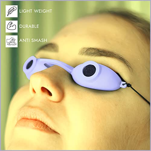 Super Sunnies UV Tanning Bed Goggles with Adjustable Strap - Lavender