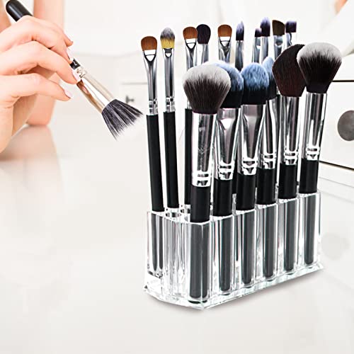 Foraineam 3-Pack Acrylic Makeup Organizer for Eyeliner, Lip Liner, and Brushes