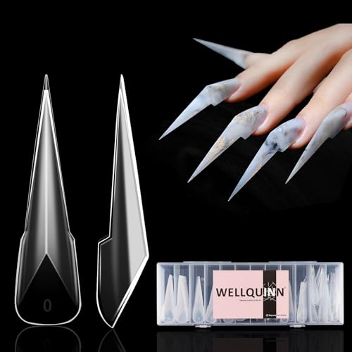 70Pcs Extra Long Stiletto Nail Forms for Acrylic Extensions