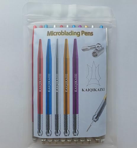 20-Pack Microblading Pens with Round Needles for Permanent Makeup