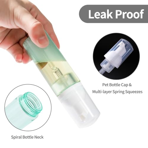60ml Foam Pump Bottle - Refillable Travel Soap Dispenser (3 Pack)