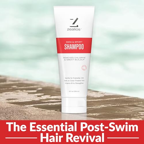 Zealios Swim & Sport Clarifying Shampoo, 8 oz - Chlorine & Salt Removal