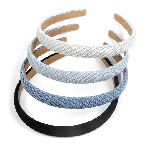 AIBFRID Trendy Non-Slip Knitted Headbands for Women - 4 Pack