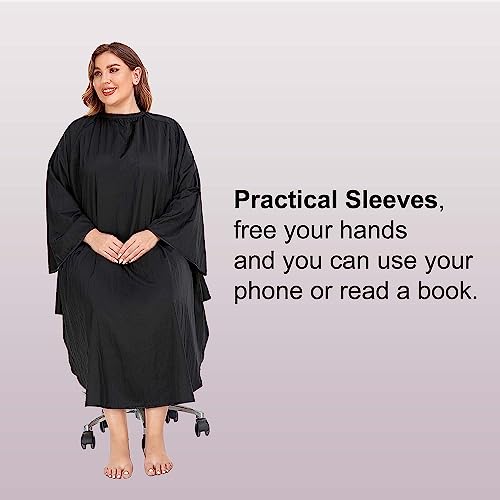 PERFEHAIR Professional Salon Hair Cutting Cape with Sleeves - Black