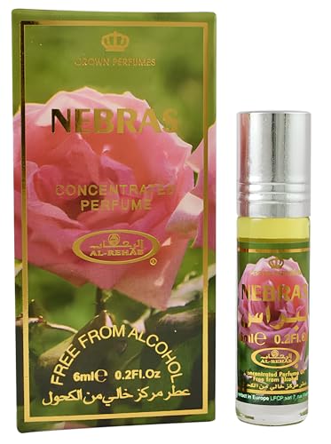 Al-Rehab Nebras Concentrated Perfume Oil - Floral Oud Rollerball, 6ml