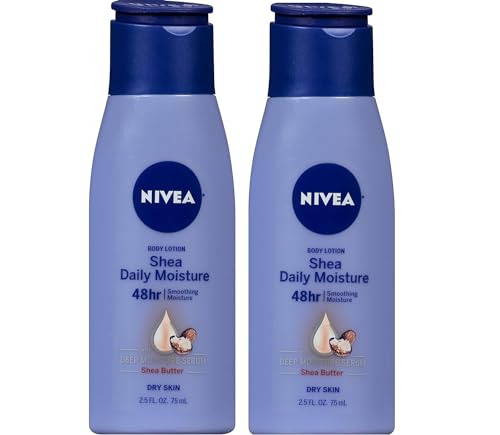 Nivea Body Lotion with Ginkgo & Shea Butter - 2.5 Fl Oz (Pack of 2)
